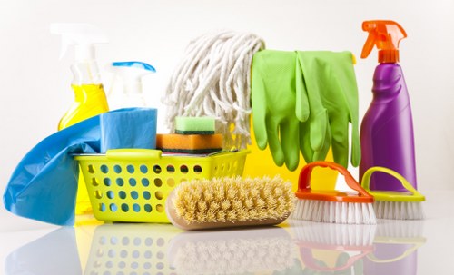 Local carpet cleaners working in a busy Highbury business premises