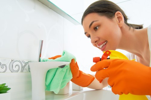 Local cleaning team working in a Highbury apartment